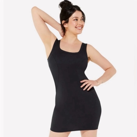 Yitty by Lizzo Fabletics NWT Sz 1X Body Butter Black Tank Dress Bodycon - Picture 2 of 12